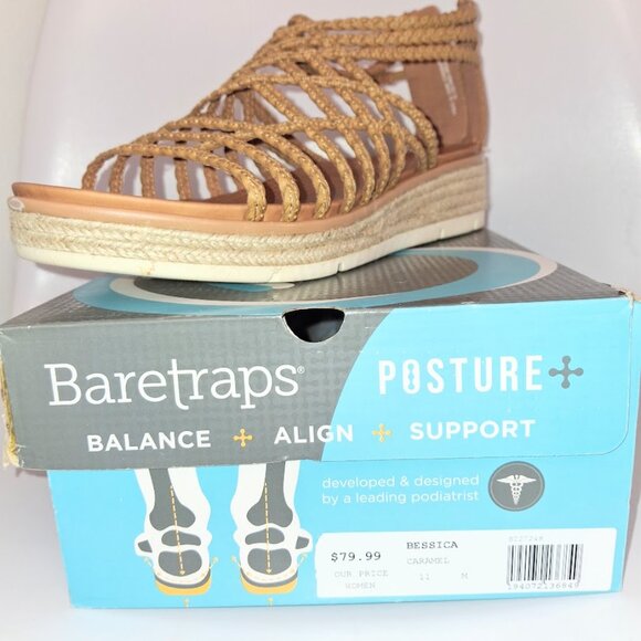 BARETRAPS Bessica NEW IN BOX Brown Gladiator Sandal Size 11 US - Picture 3 of 8
